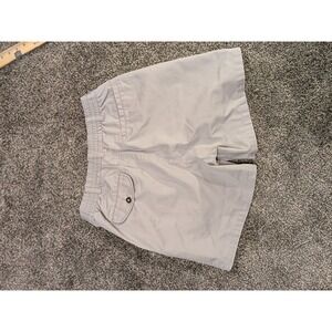 Towncraft Mens Light Gray Elastic Waist Easy Care Stain Release Chino Shorts 32W